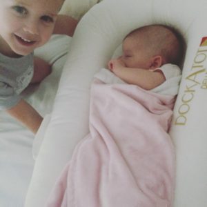 first night with baby girl in her DockATot!